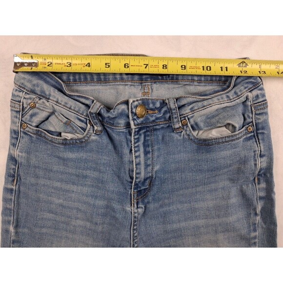 WAX JEAN LOS ANGELES TORN KNEE DISTRESS, SKINNY JEAN LIGHT BLUE COLOR - Picture 12 of 15